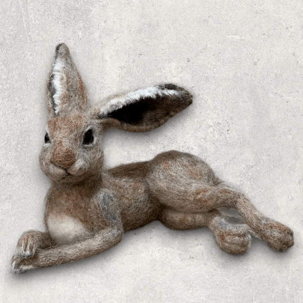 Lazy Hare Fibre Sculpture